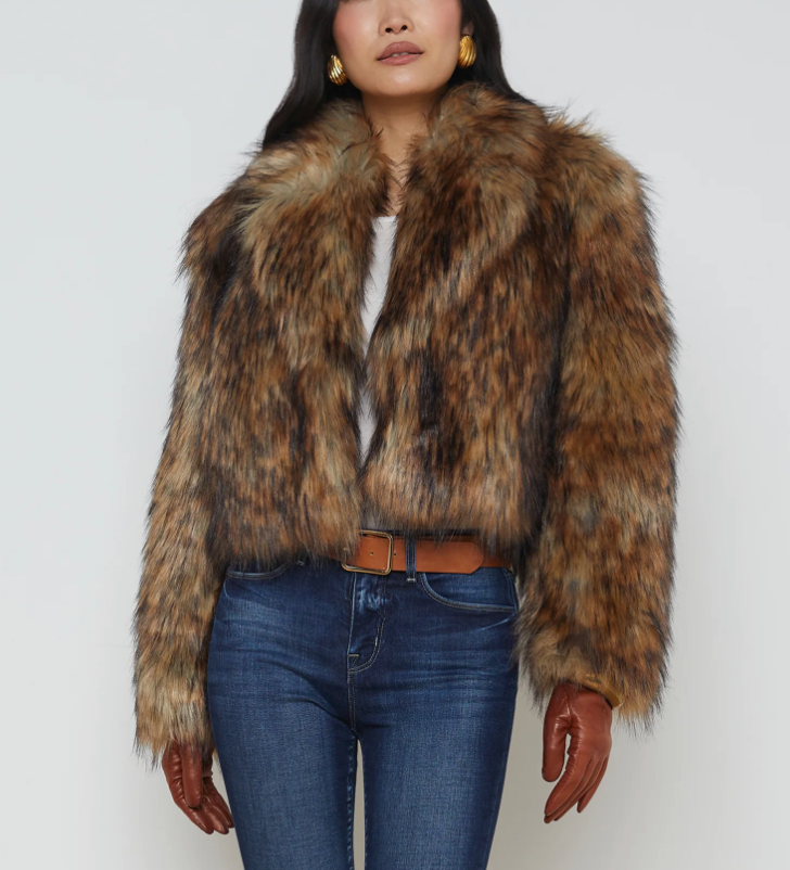 L'Agence Aura Faux Fur Coat