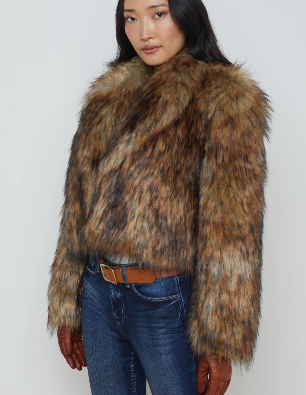 L'Agence Aura Faux Fur Coat