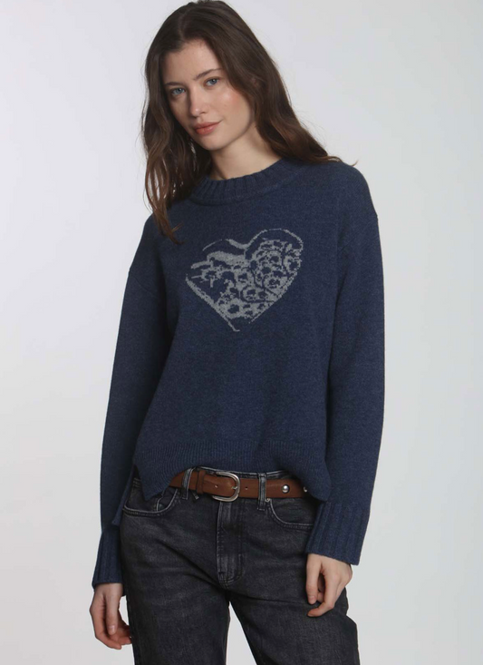 L+T Scroll Heart Sweater