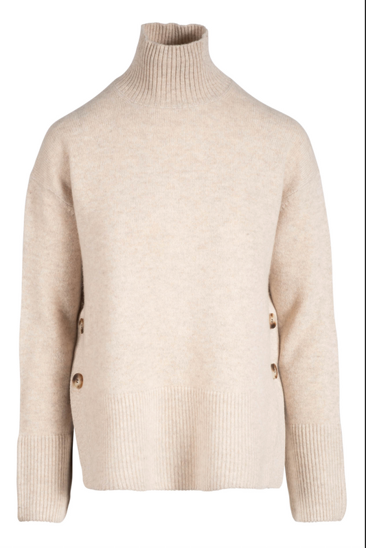 Naadam Side-button Turtleneck