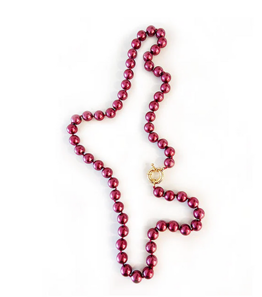 Lauren Amble Magenta Pearl Necklace