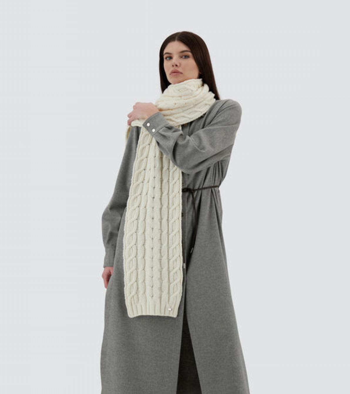 Herno Cable Knit Scarf