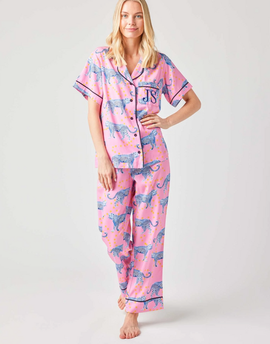 Katie Kime Cheetah PJ Set