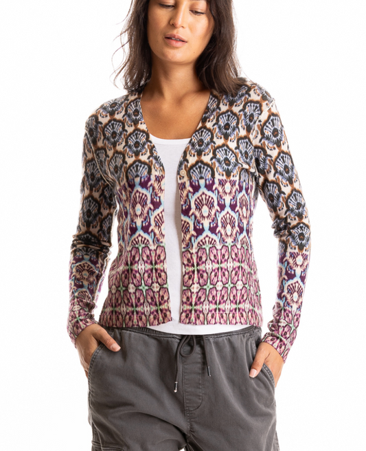 Paychi Guh Tile Print Cardigan