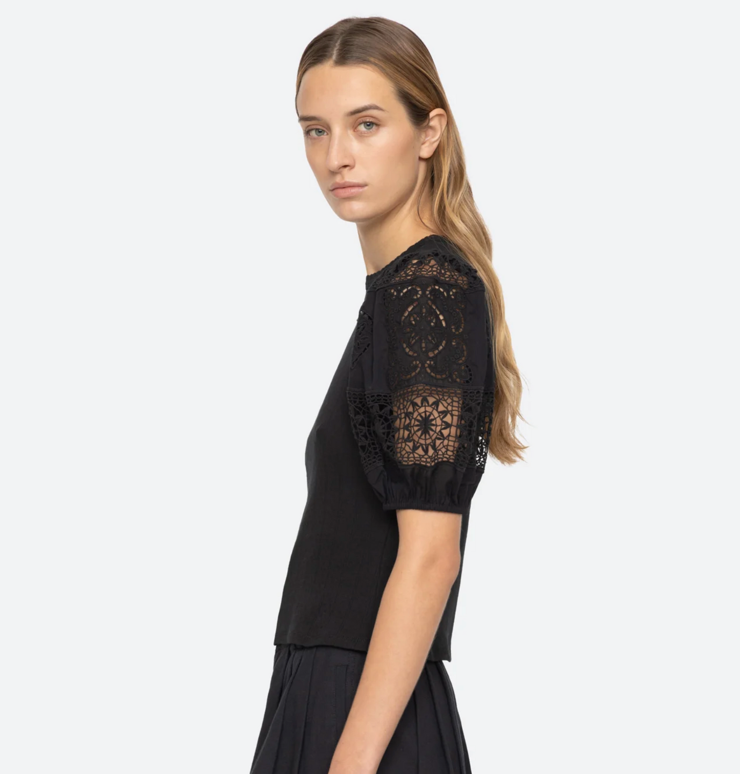 Sea Dahlia Eyelet Tee