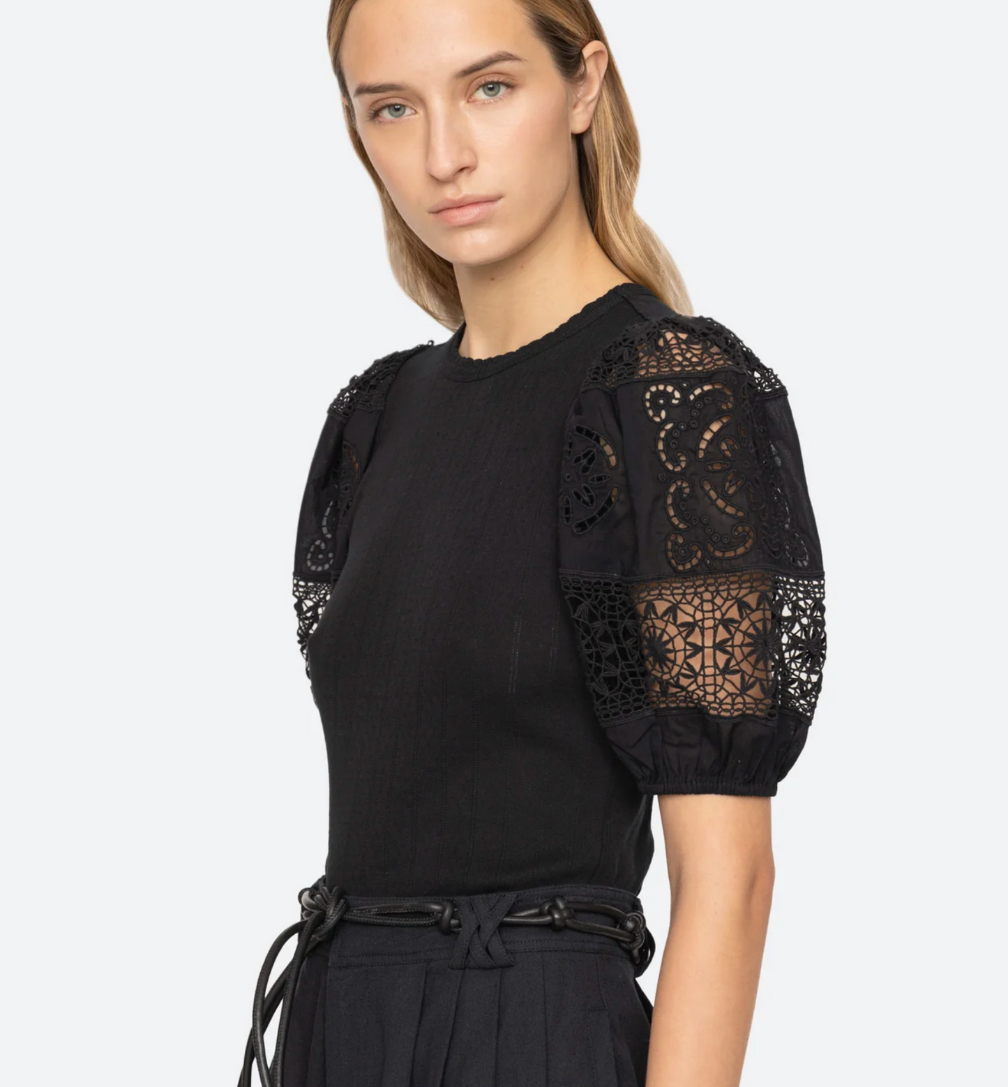 Sea Dahlia Eyelet Tee