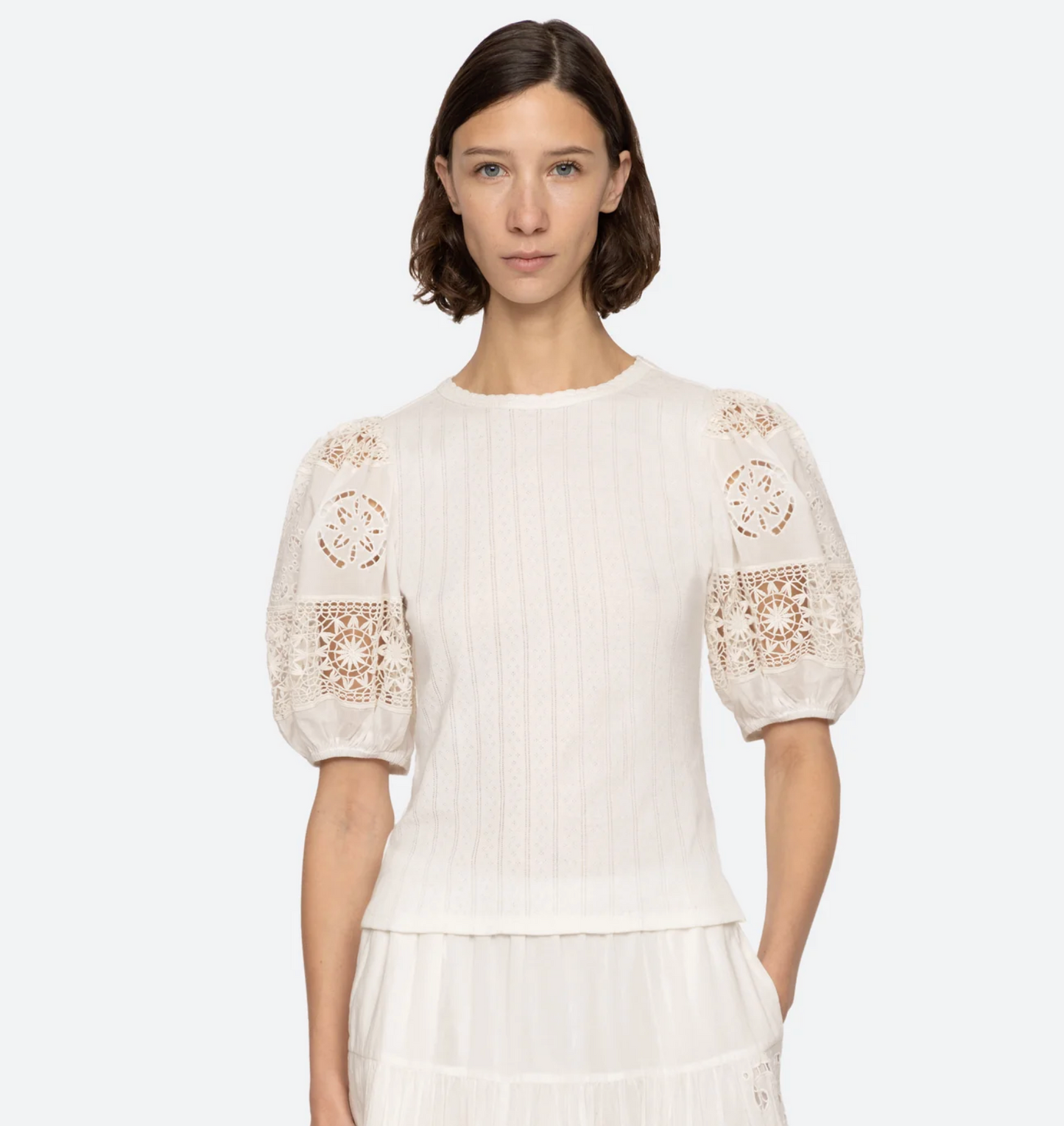 Sea Dahlia Eyelet Tee