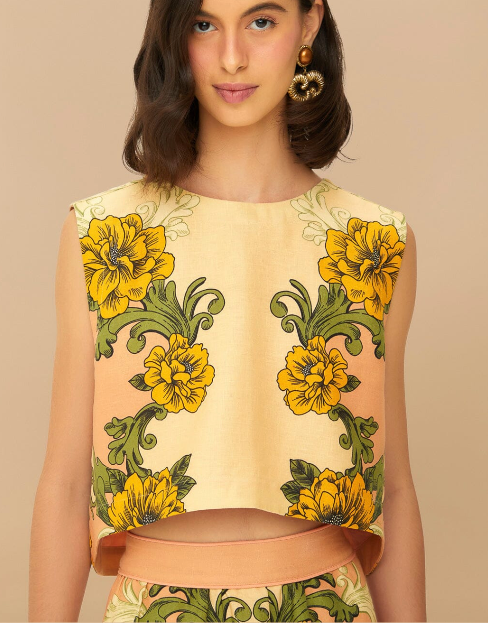 Farm Rio Flower Crop Top