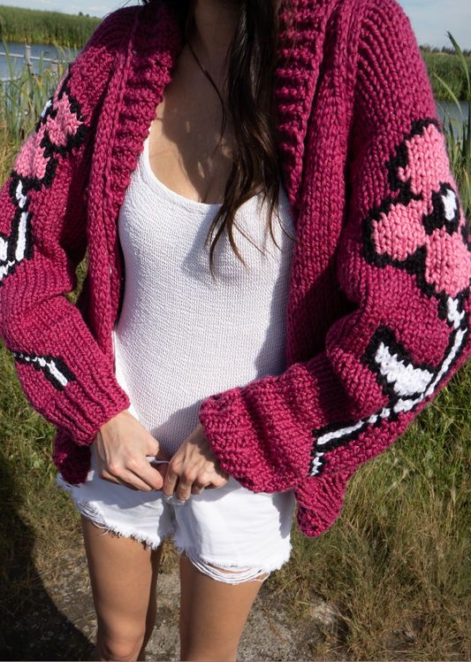 GOGO Short Flower Cardi