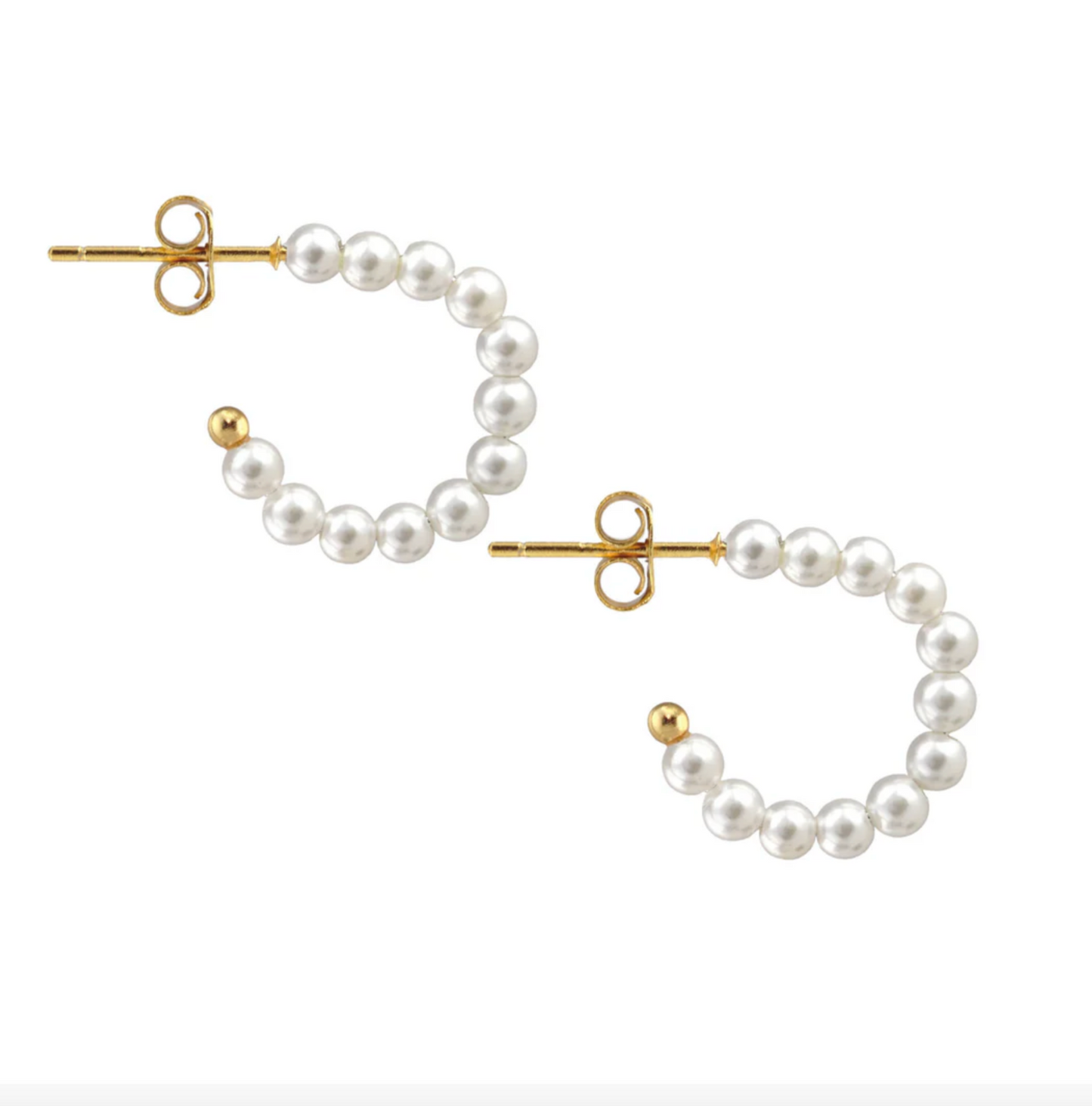 Kris Nations Pearl Huggie Post Earring