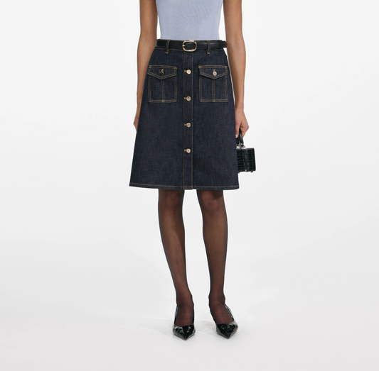 Self Portrait Denim Skirt
