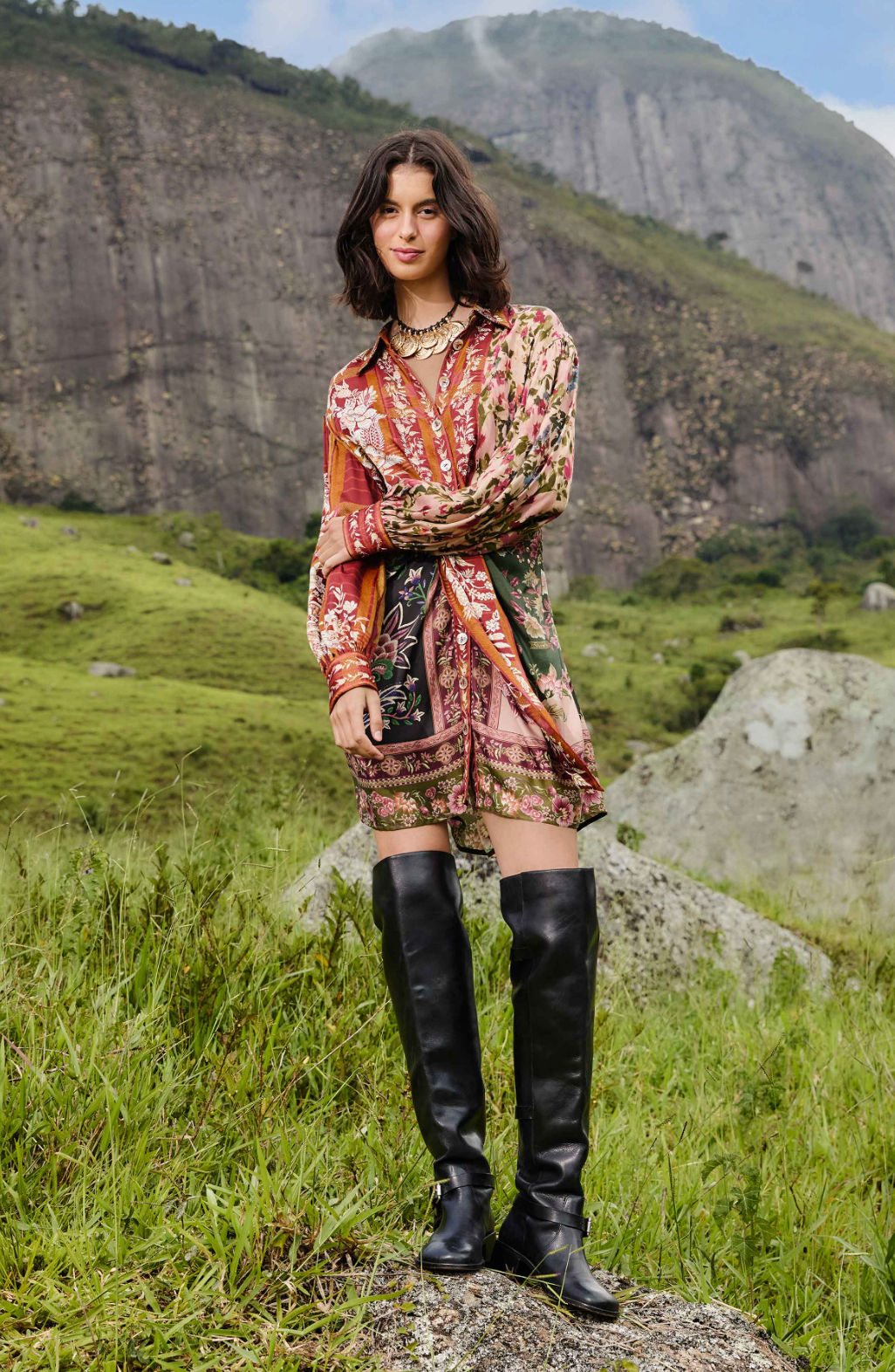 Farm Rio Winter Garden Dress