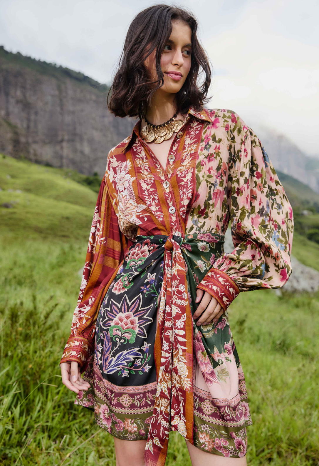 Farm Rio Winter Garden Dress