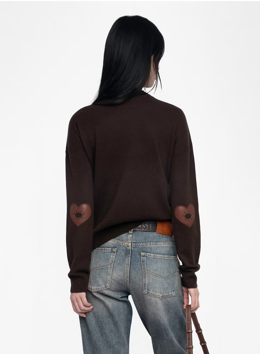Z&V Cici Patch Heart Sweater