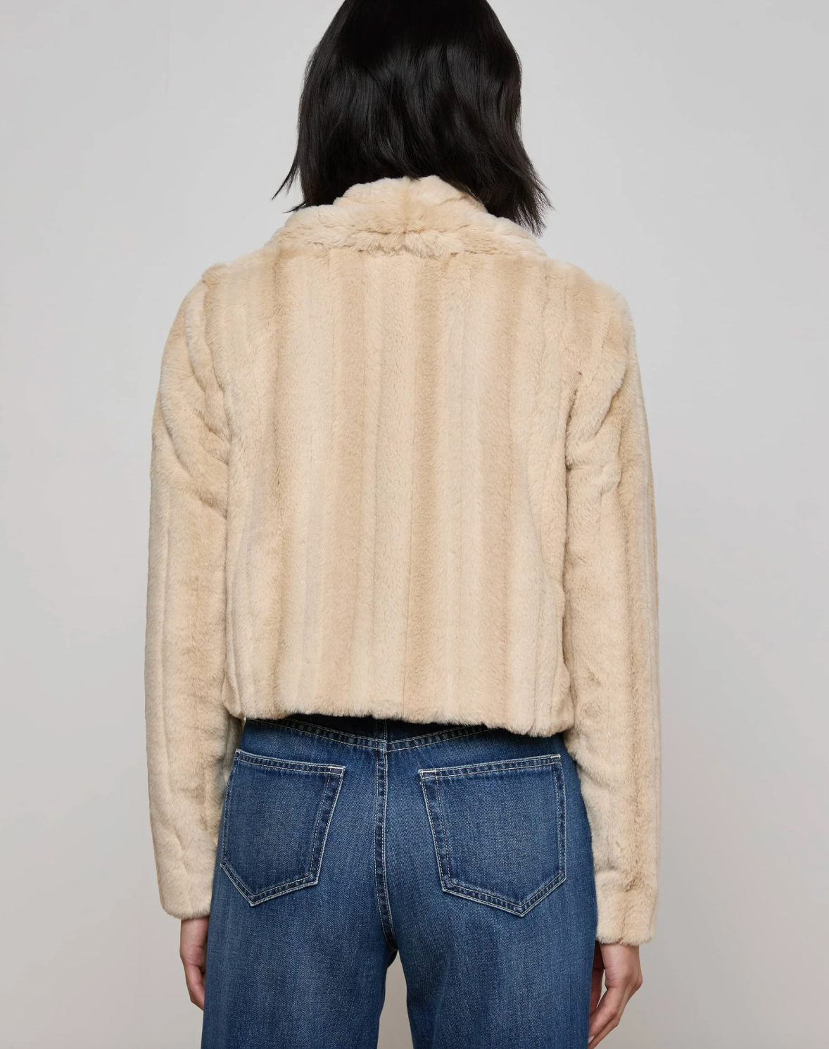 L'Agence Davy Crop Plush Jkt