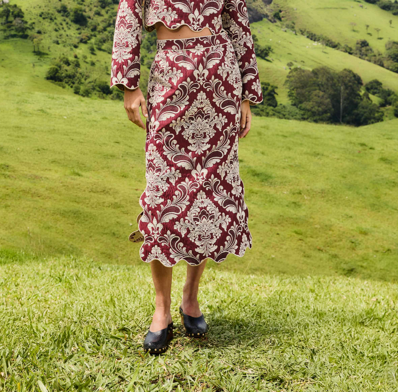 Farm Rio Jacquard Skirt