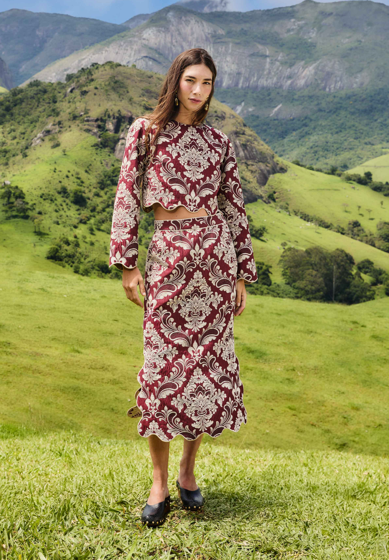 Farm Rio Jacquard Skirt