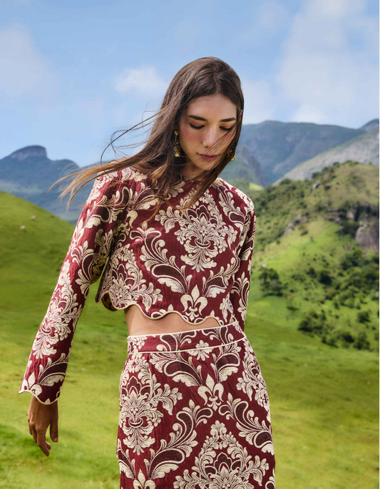 Farm Rio Jacquard Top