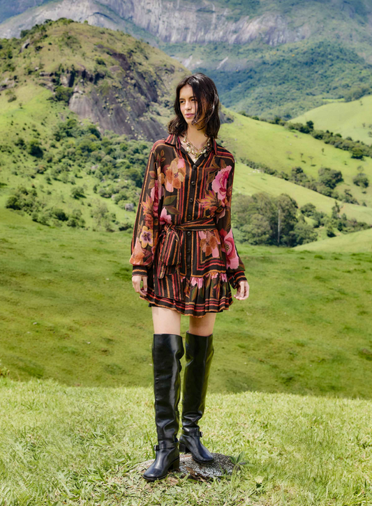 Farm Rio Flowers Mini Dress
