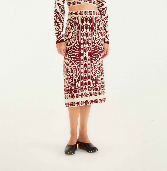 Farm Rio Pineapple Midi Skirt