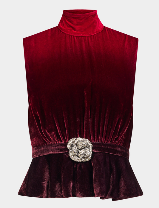 Saloni Fleur Velvet Top