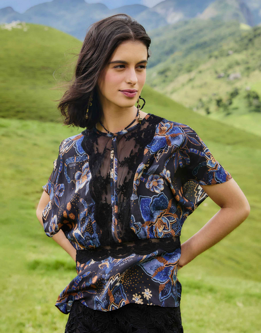 Farm Rio Bouquet Blouse