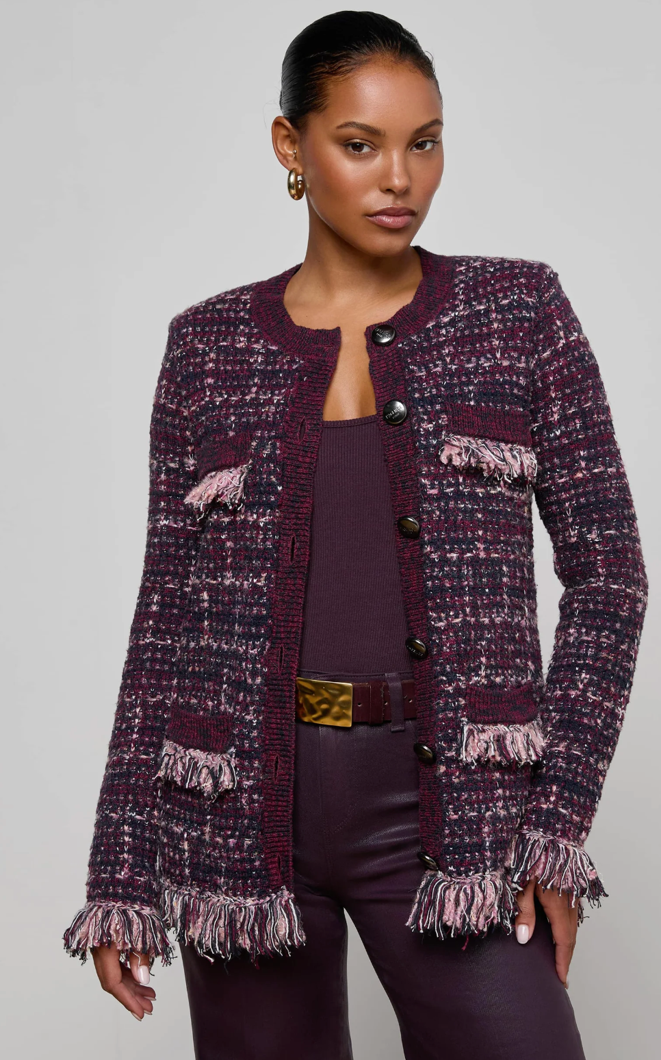 L'Agence Kastoria Fringe Cardi