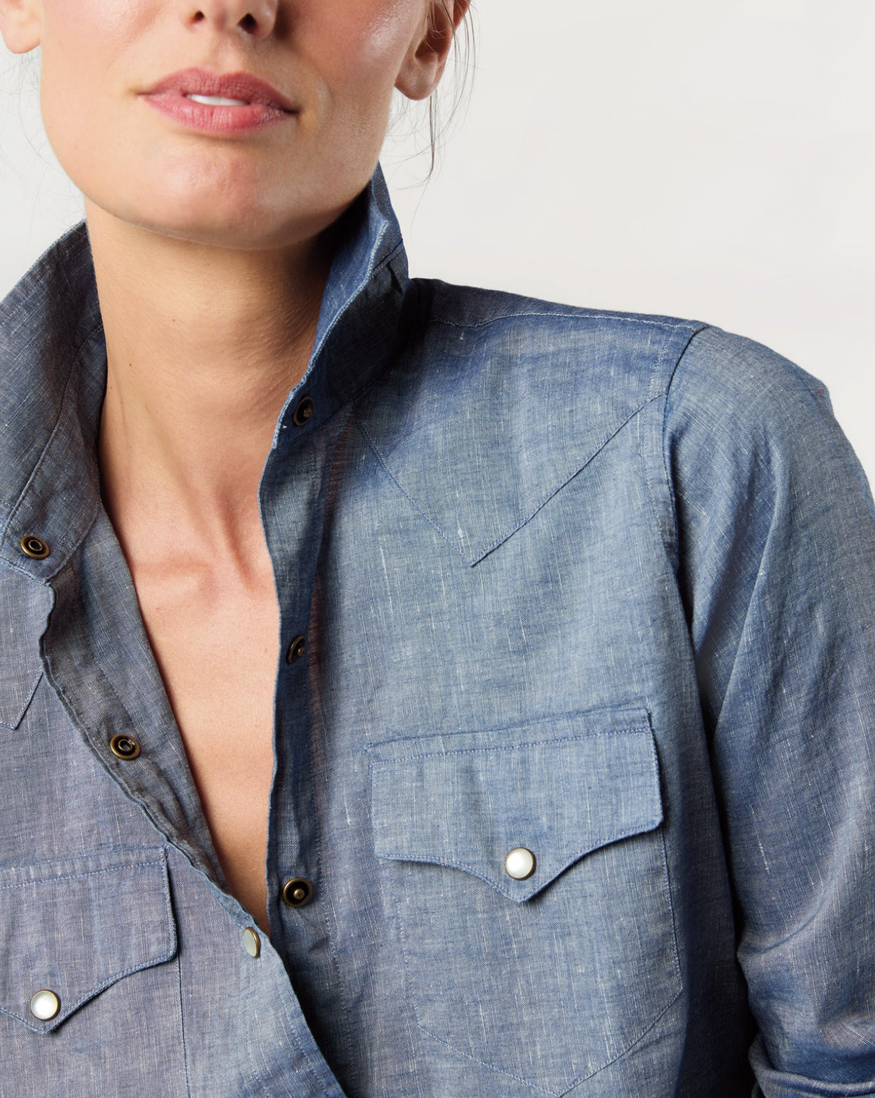 Ann Mashburn Chambray Top
