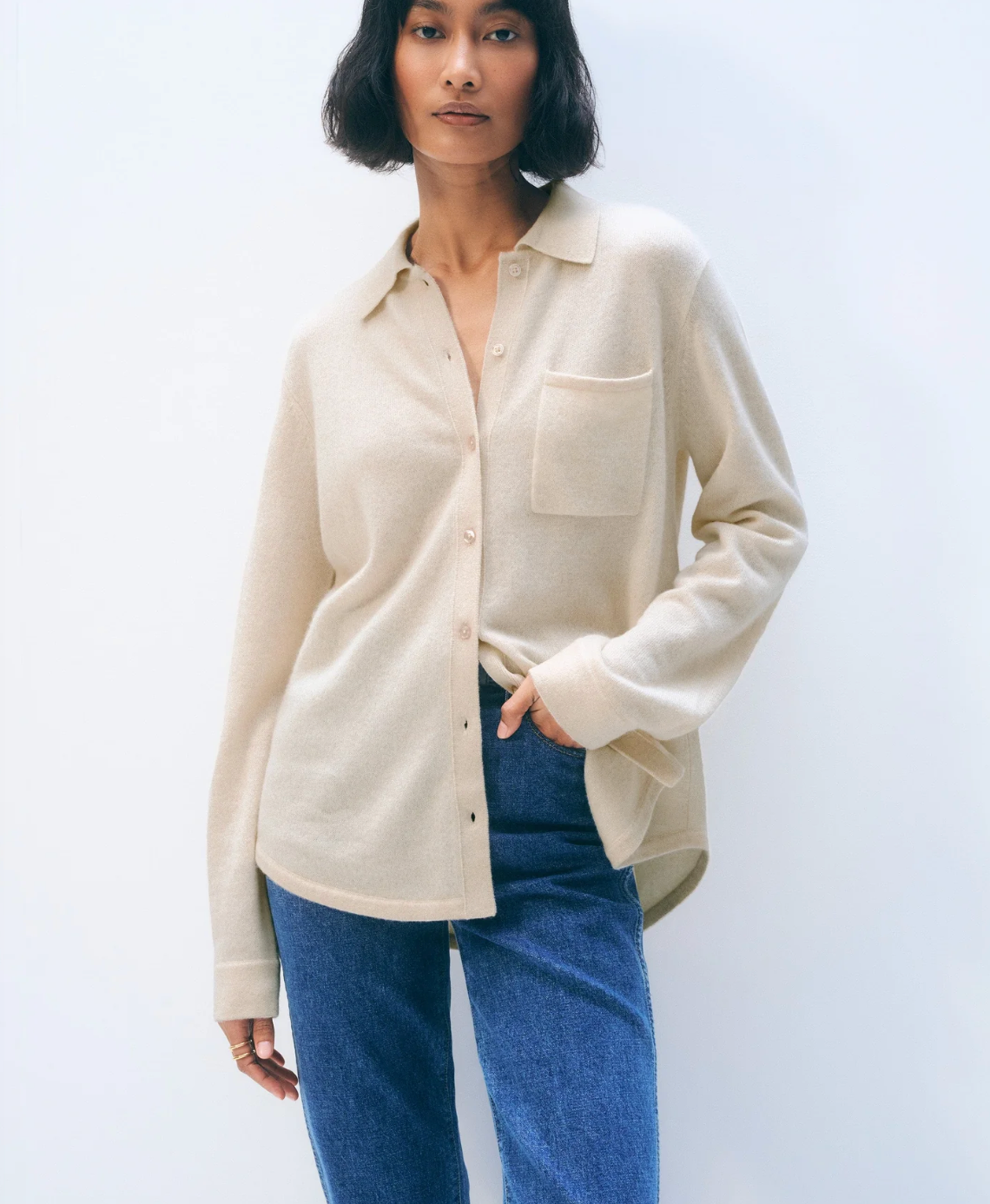 W+W Cashmere Button Down