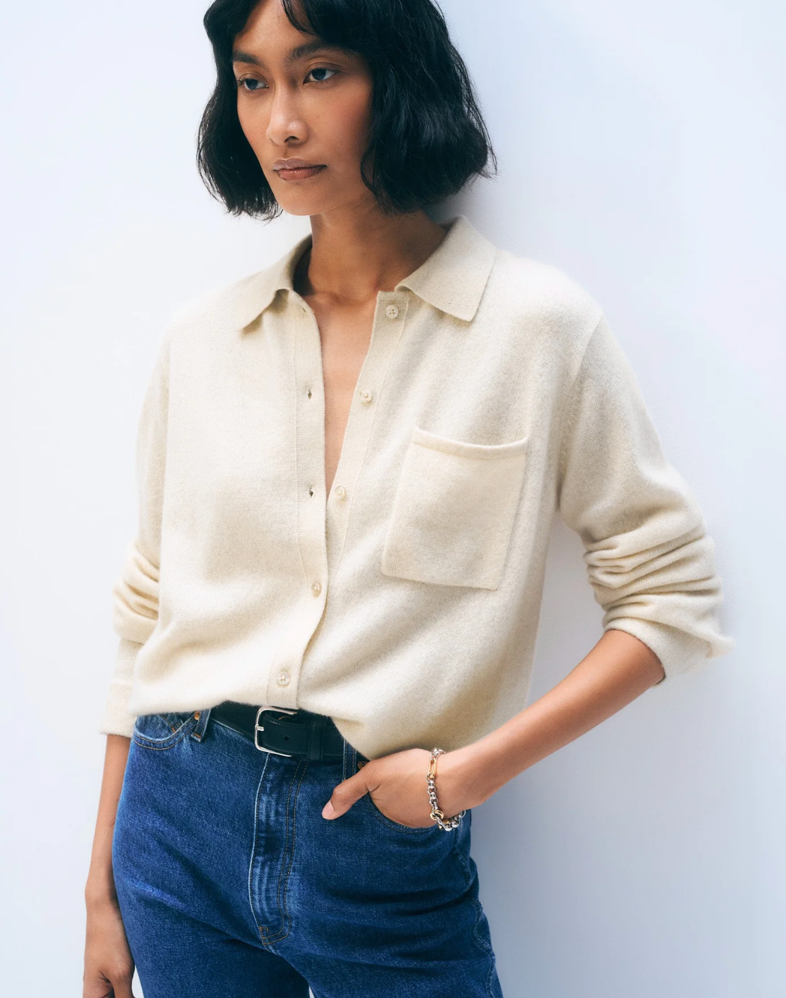 W+W Cashmere Button Down