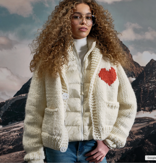 GOGO Short Heart Cardigan