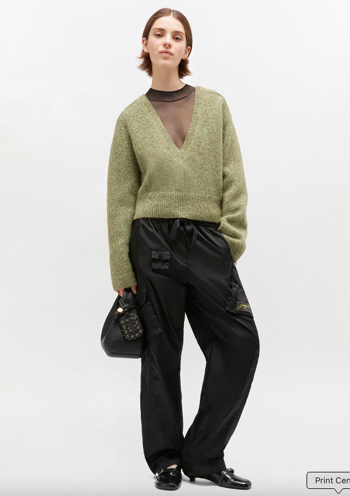 GANNI Deep V sweater