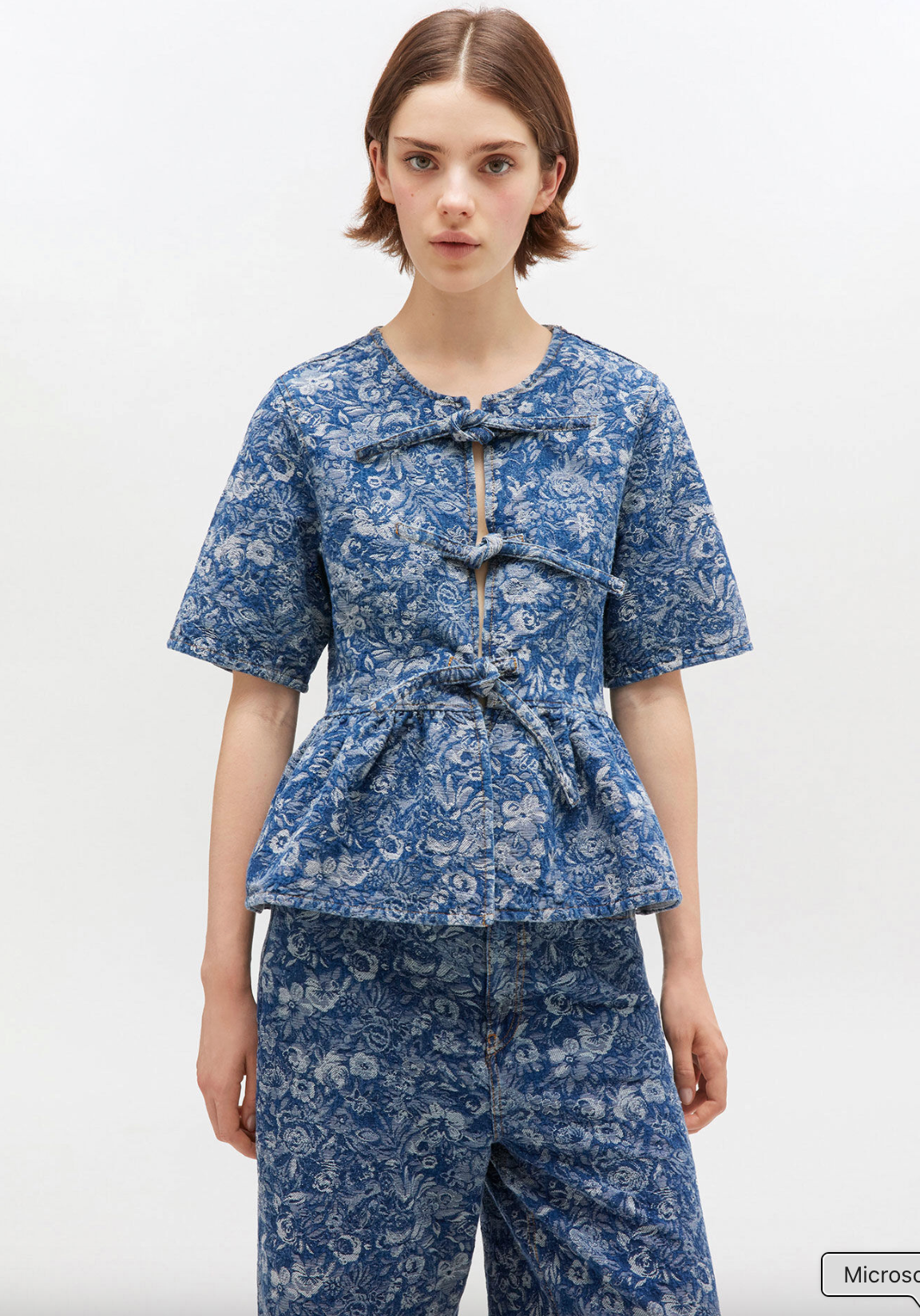 GANNI Tapestry Peplum Top