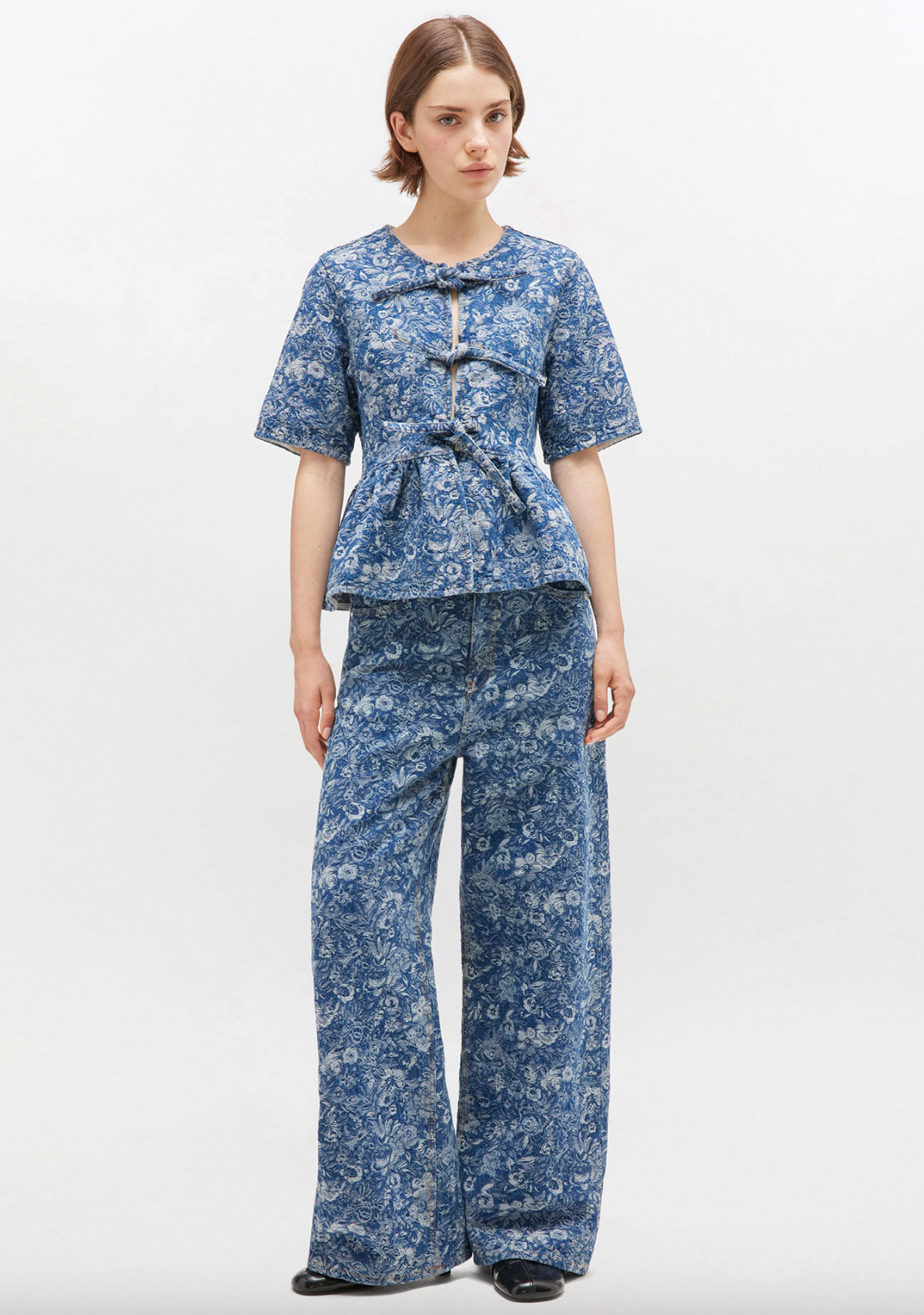 GANNI Tapestry Peplum Top