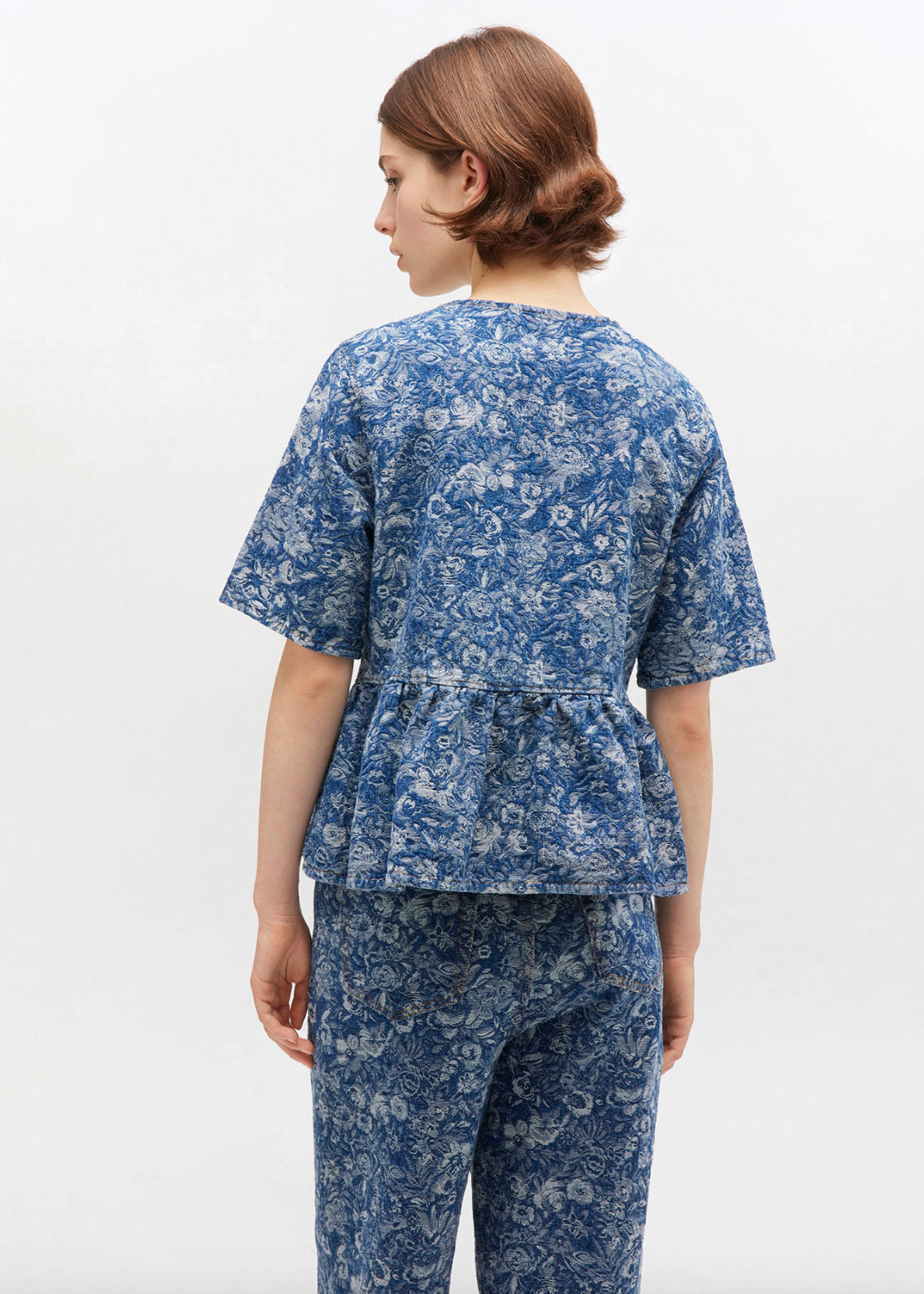 GANNI Tapestry Peplum Top