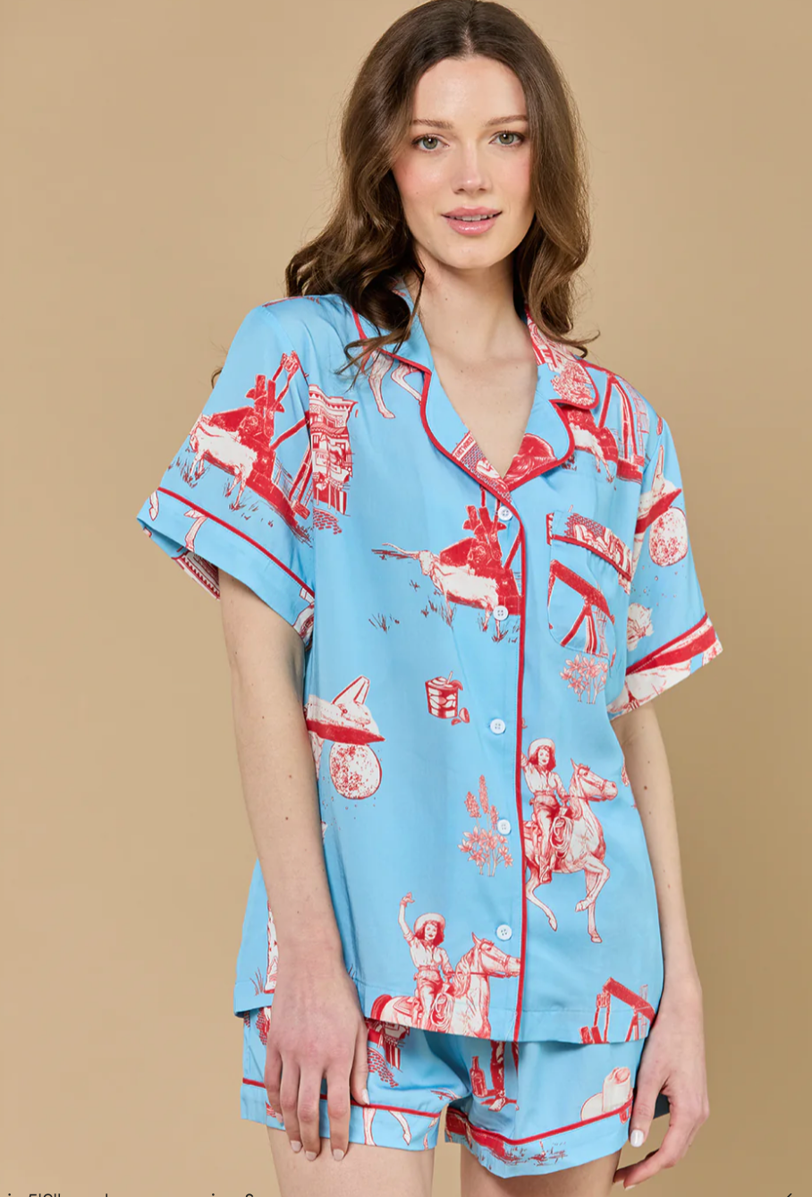 Katie Kime TX Short PJ Set