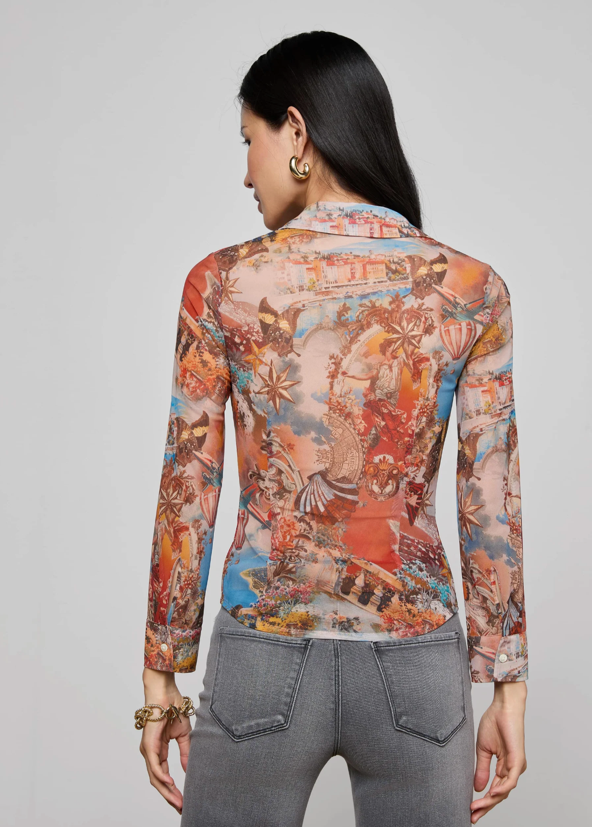 L'Agence Mesh Blouse