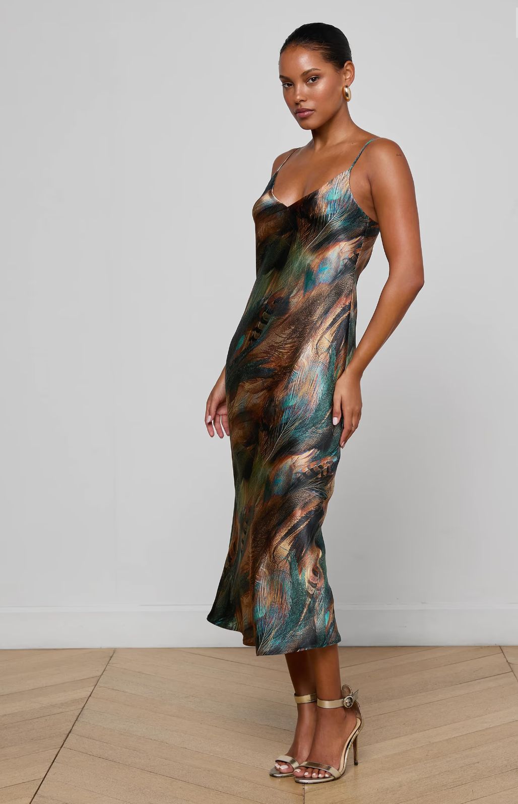 L'Agence Silk Slip Dress