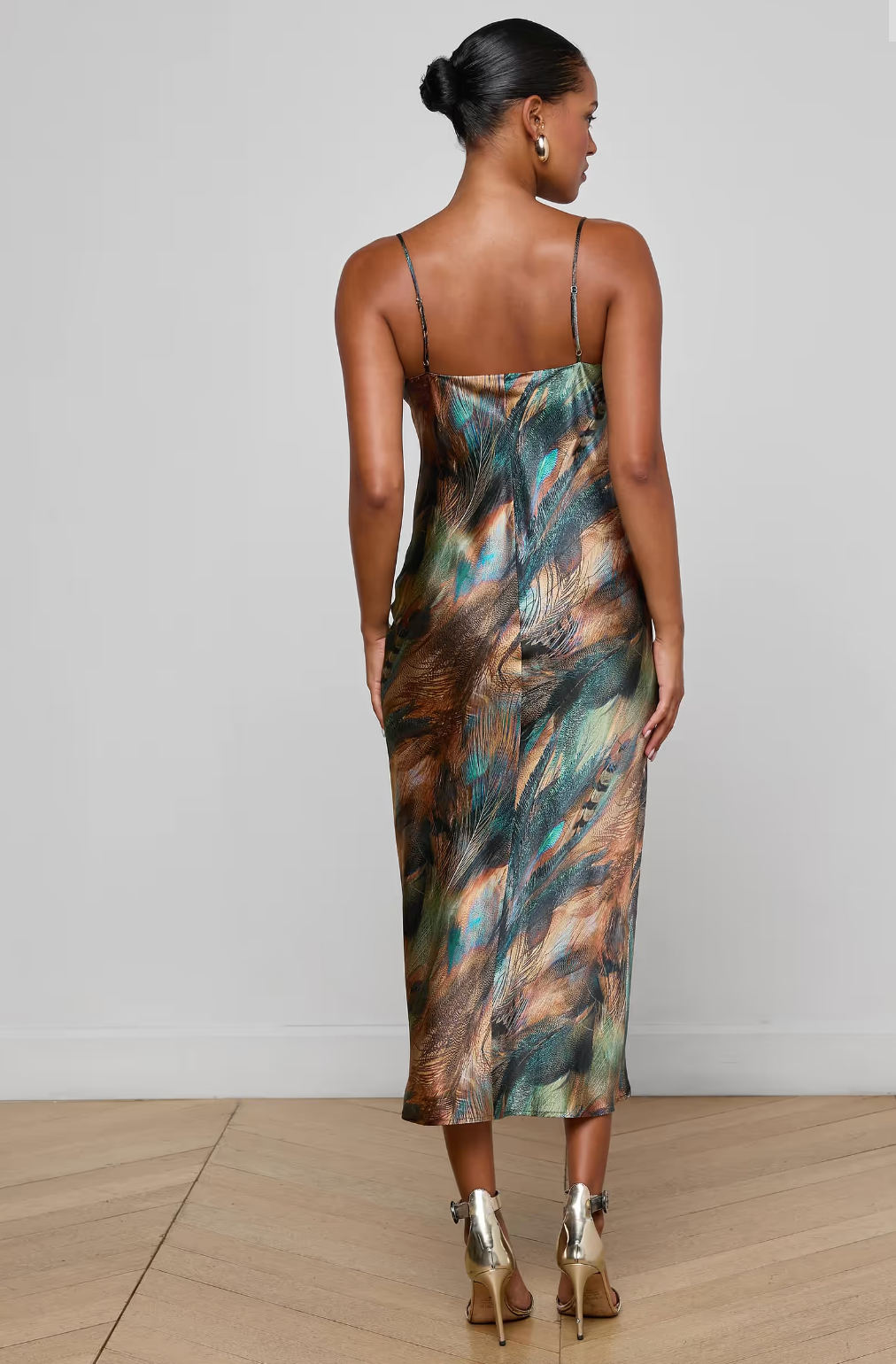 L'Agence Silk Slip Dress