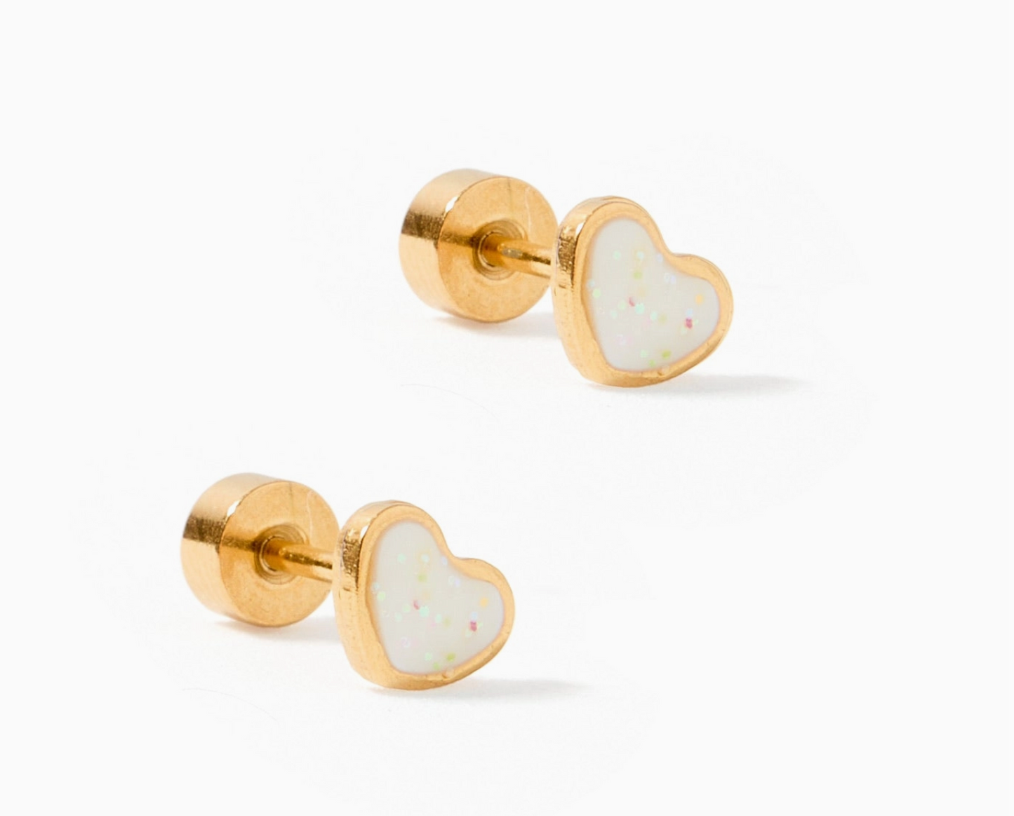 Screwback Stud Earrings- Nora Heart