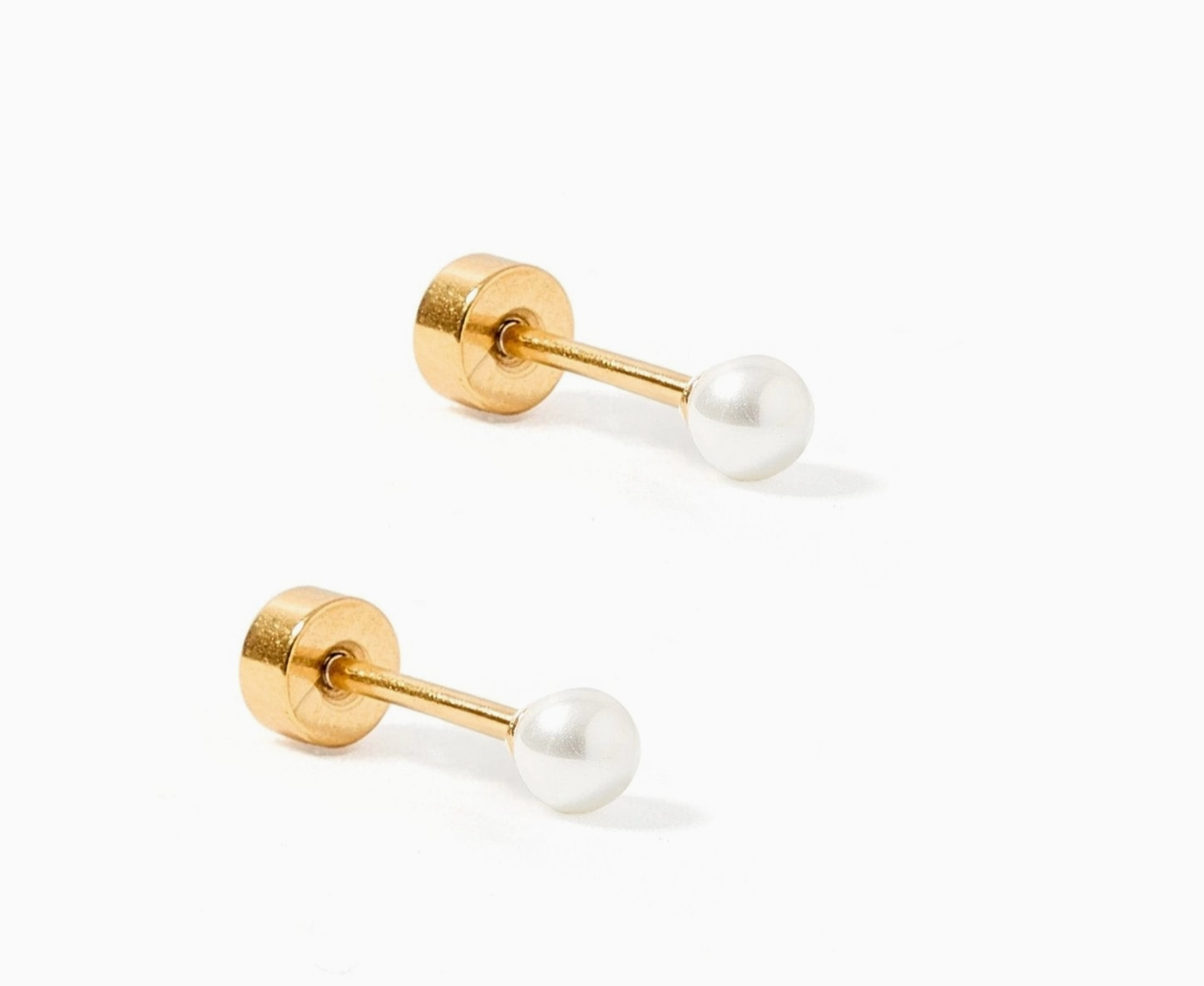 Screwback Stud Earrings- Payton Pearl 3mm