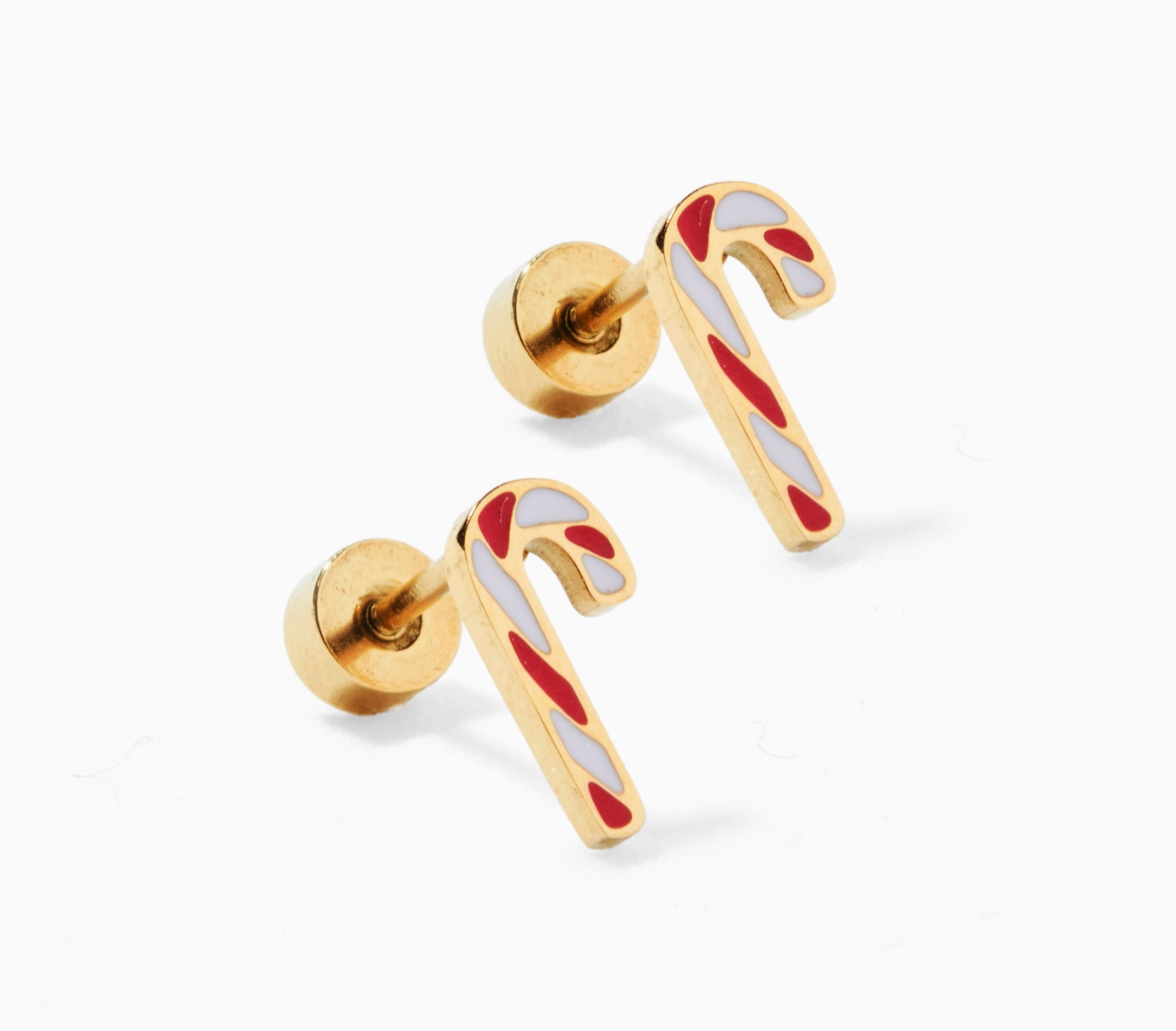 Screwback Stud Earrings- Peppermint Twist