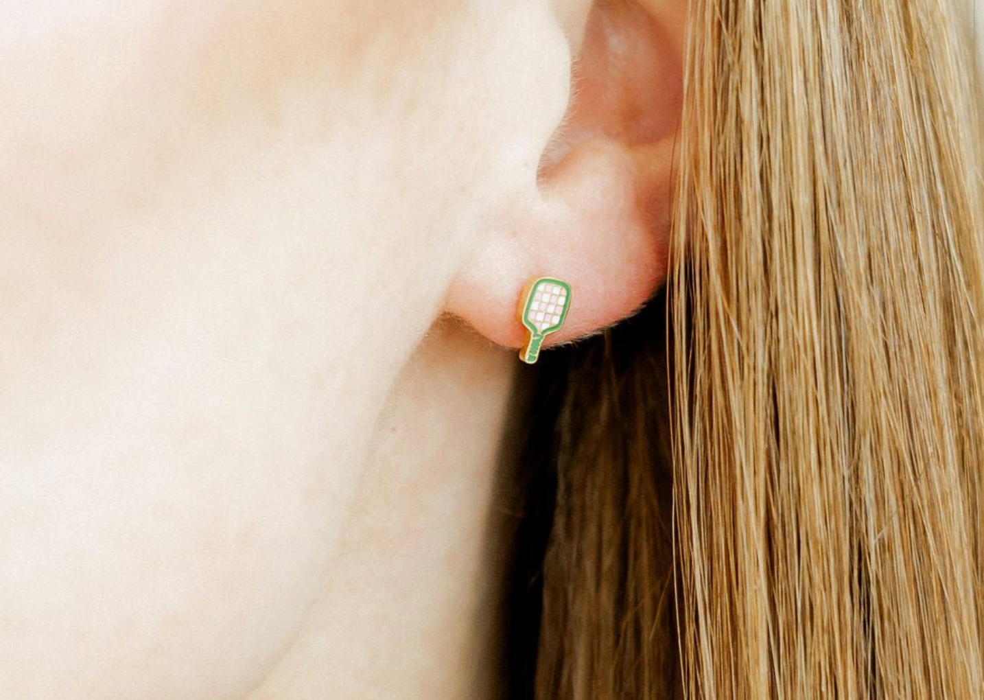 Screwback Stud Earrings-Pickleball