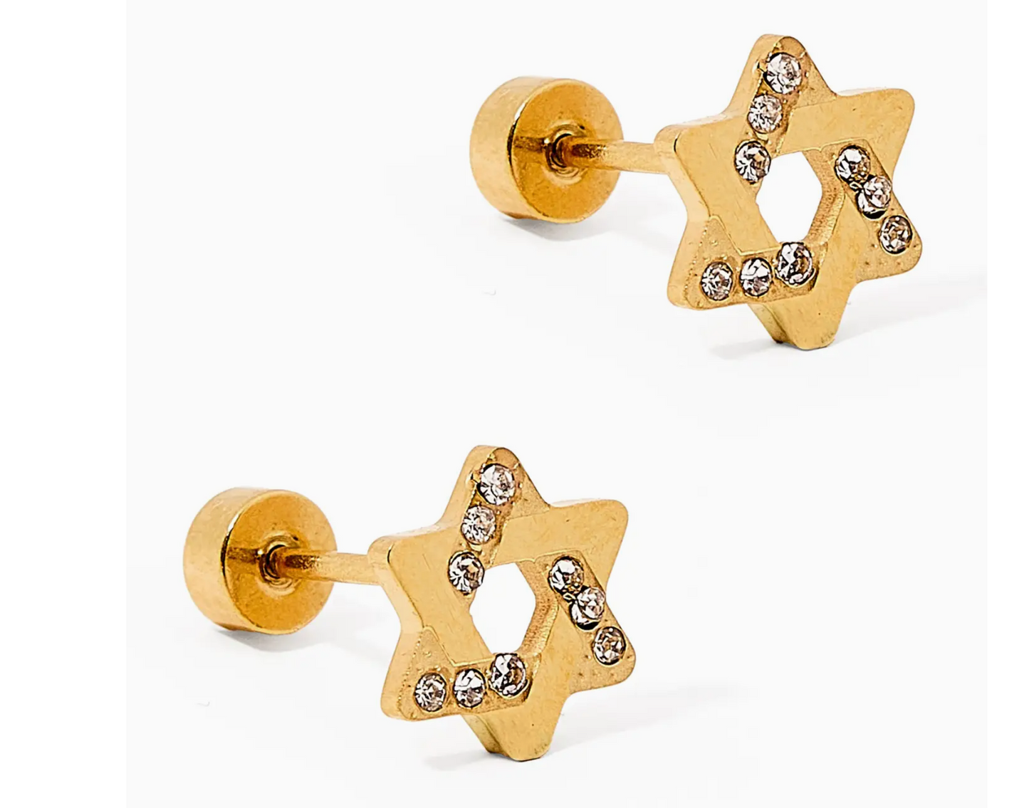 Screwback Stud Earrings- Star of David