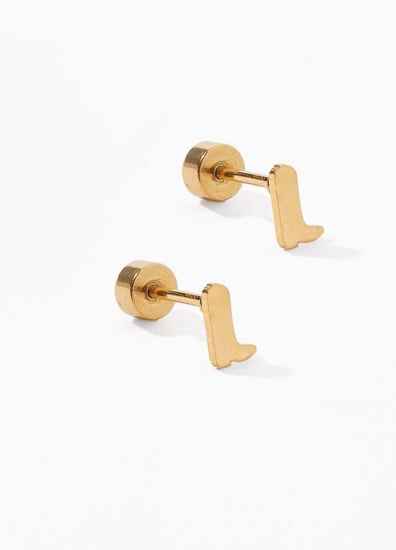LinnyCo Screwback Stud Earrings-Petite Cowgirl