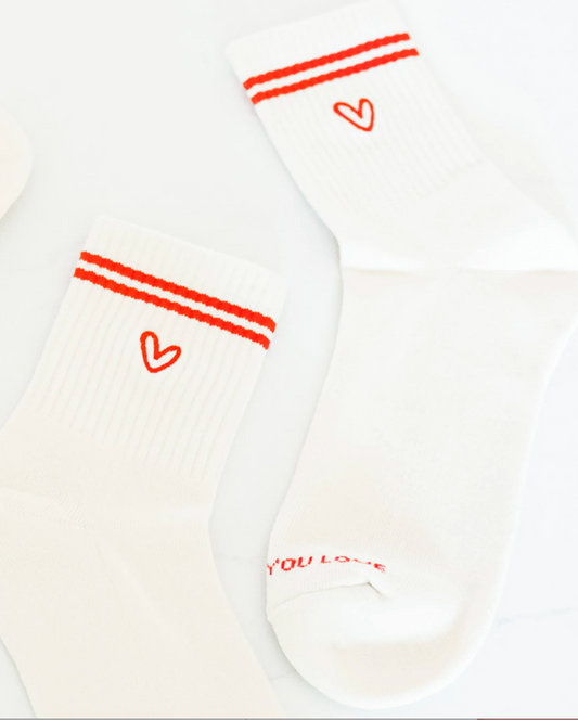 HOS Crew Heart Sock