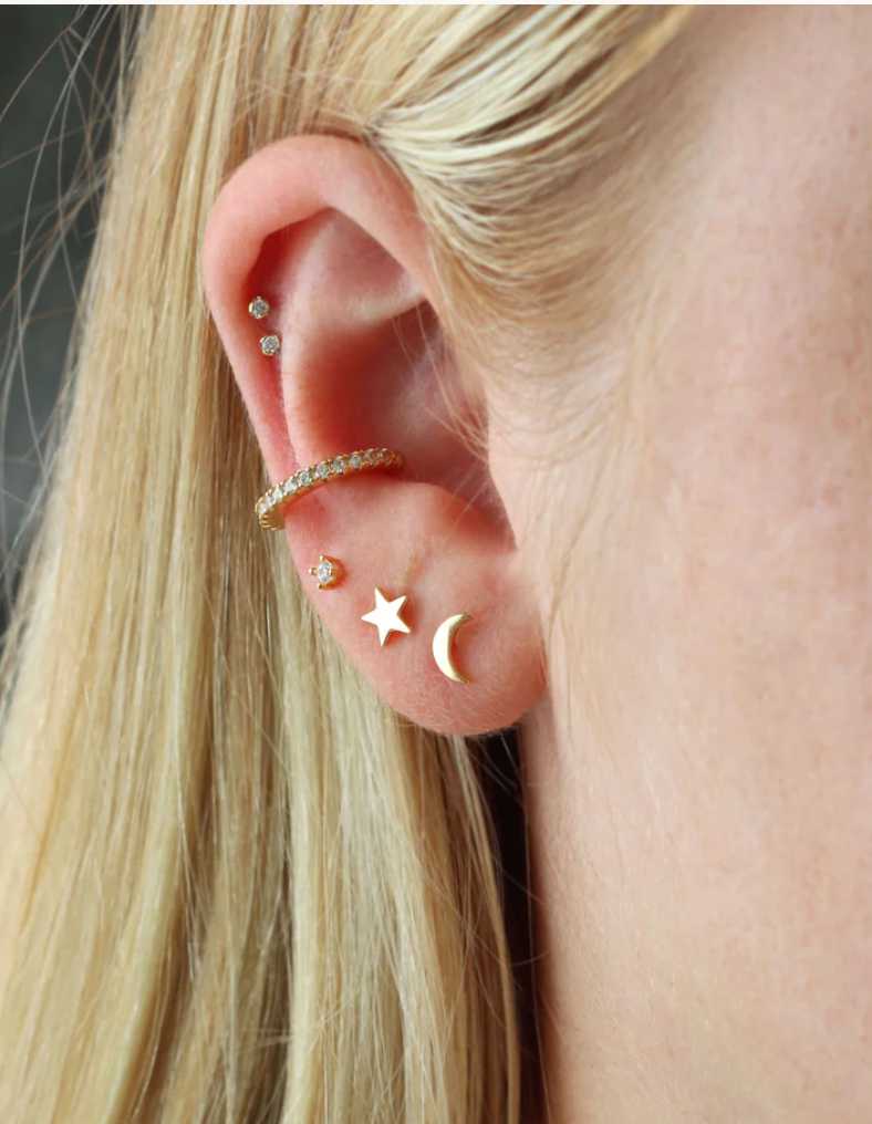 Kris Nations Star and Moon Stud