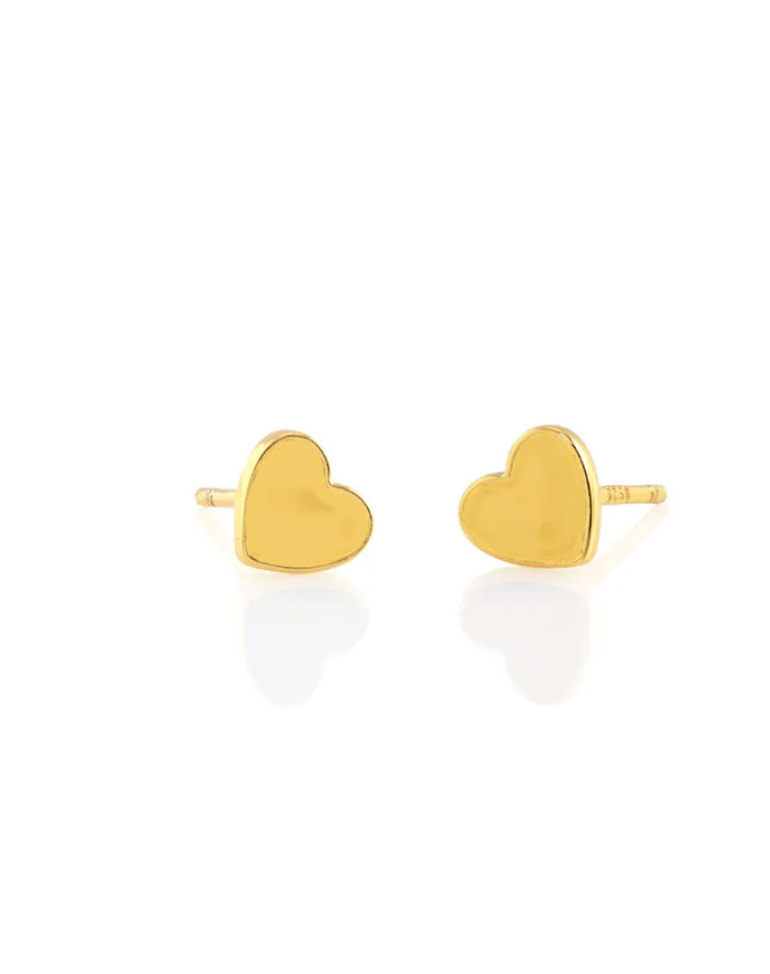 Kris Nations Petite Enamel Heart Stud Earring