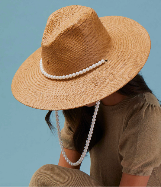 Lele Straw Pearl Band Hat