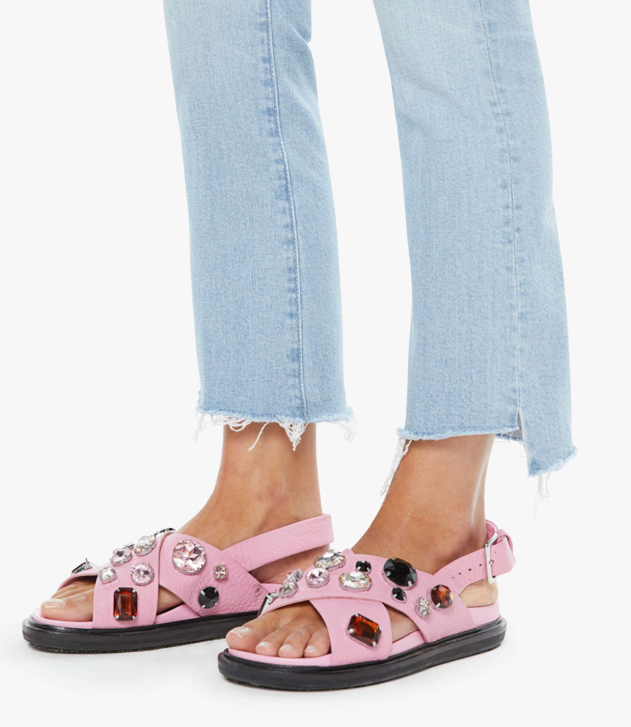 Mother Insider Crop Step Fray